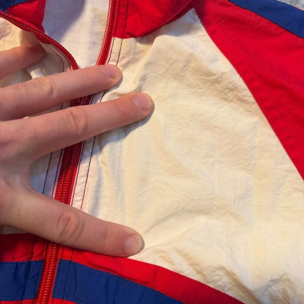 Vintage USA‎ Olympic JCPenney Kids Windbreaker Jacket Red White Blue Size 6